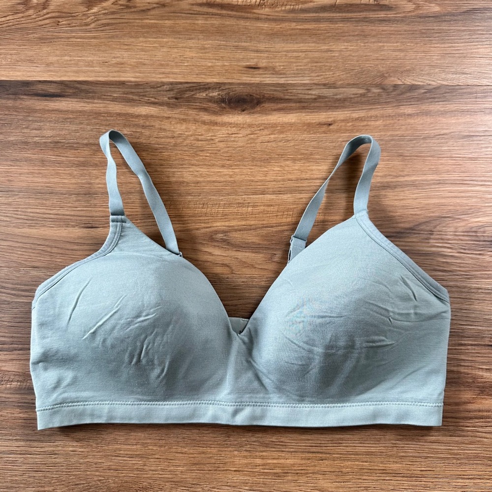 ThirdLove Wireless T-Shirt Bra Size 1X Blue Adjustable Straps Comfy Lined
